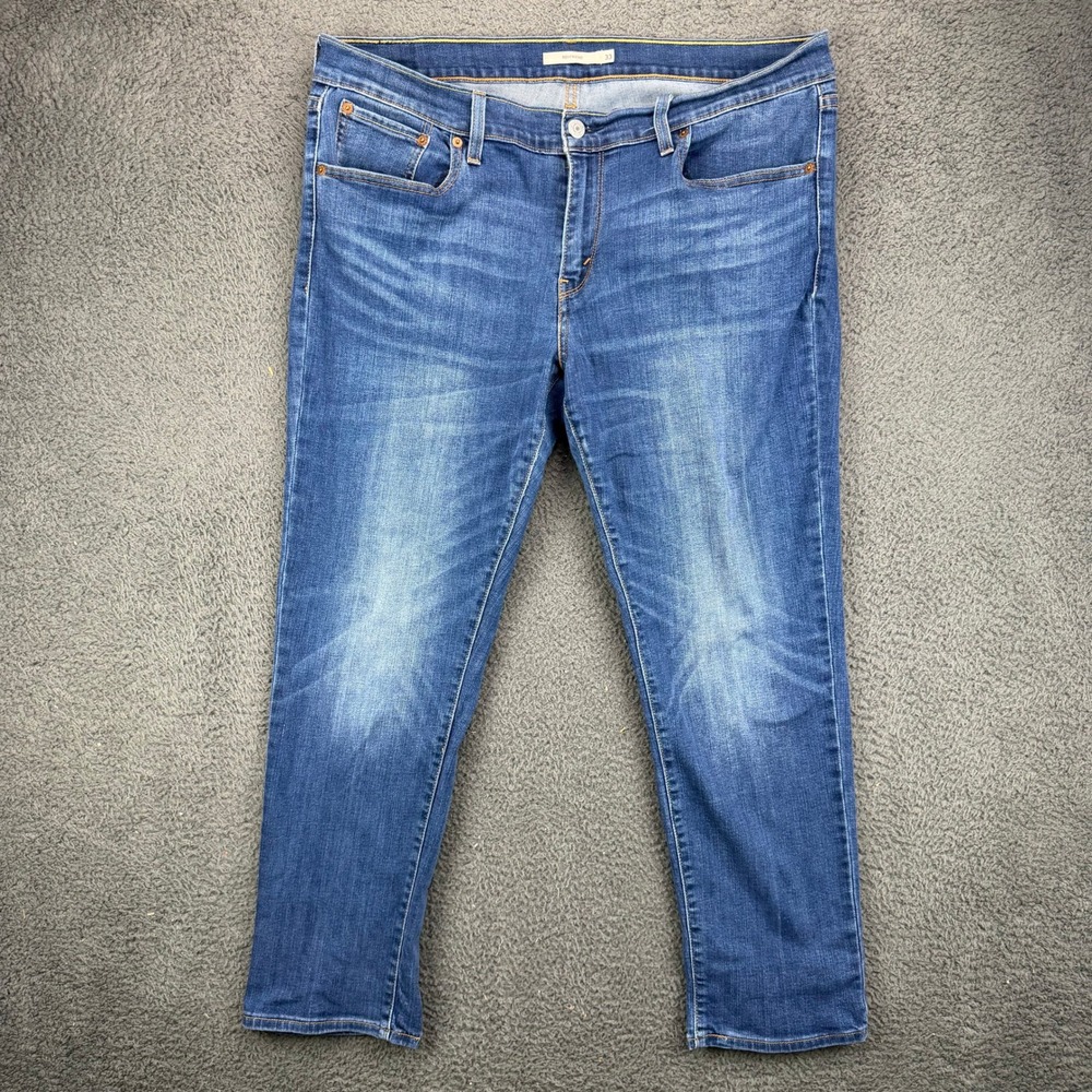Levis Womens Size 33 Boyfriend‎ Jeans Blue Denim Stretch Relaxed Fit Pants